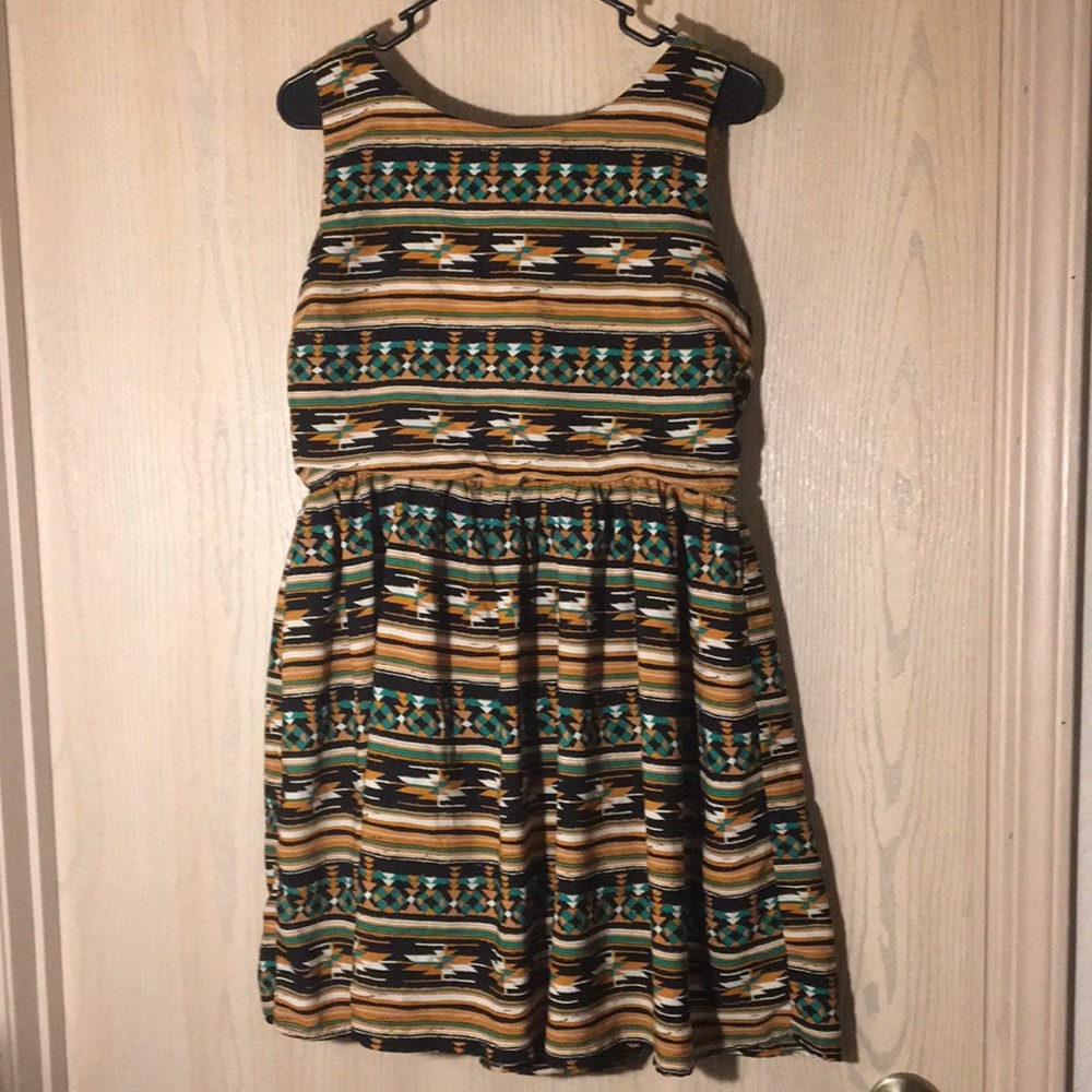 SIB Tribal Aztec Print Dress